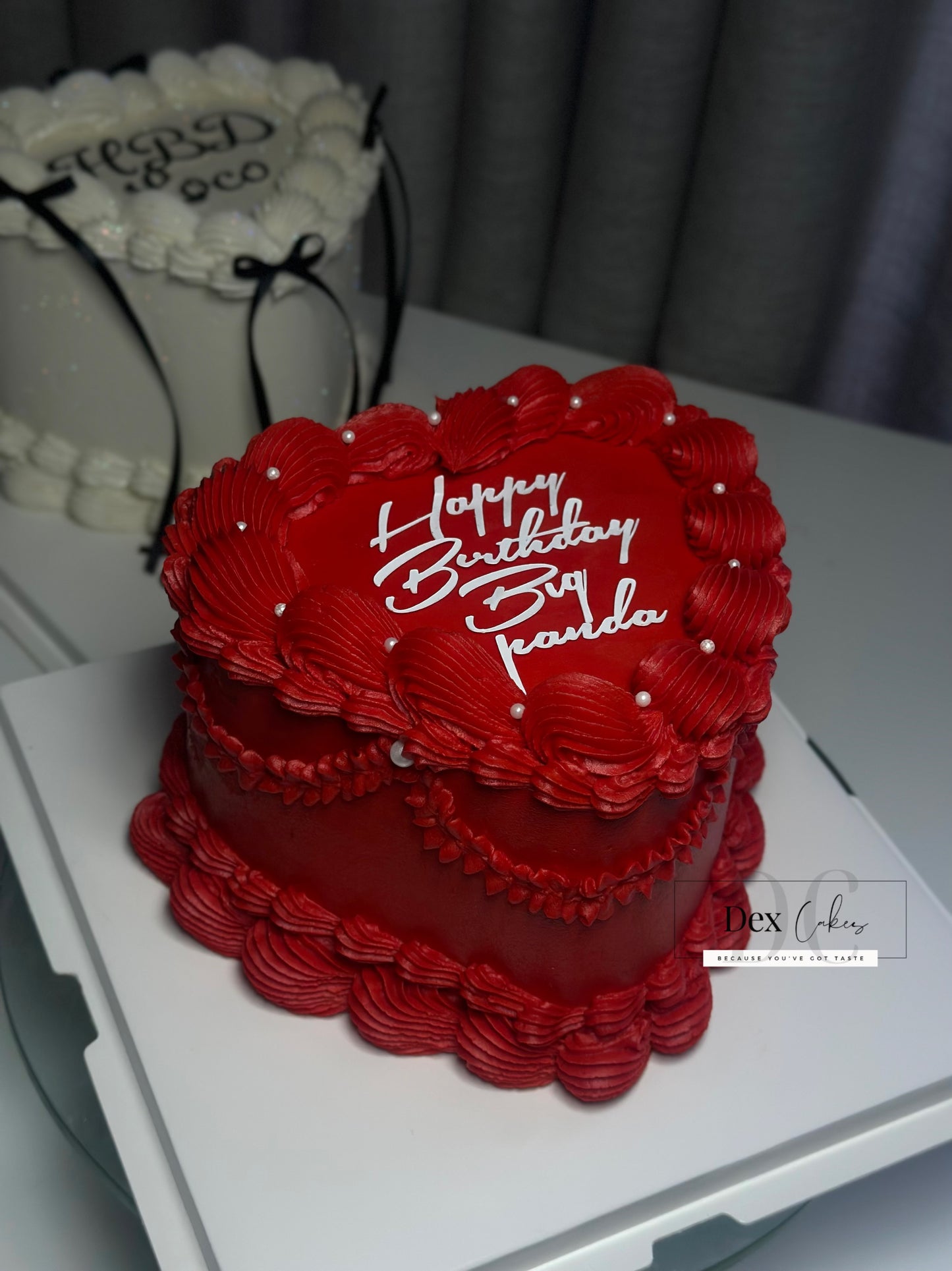 Bold Red Heart Cake – 18CM