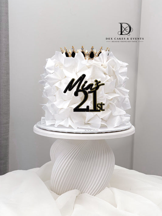 Wafer Ruffle Couture White