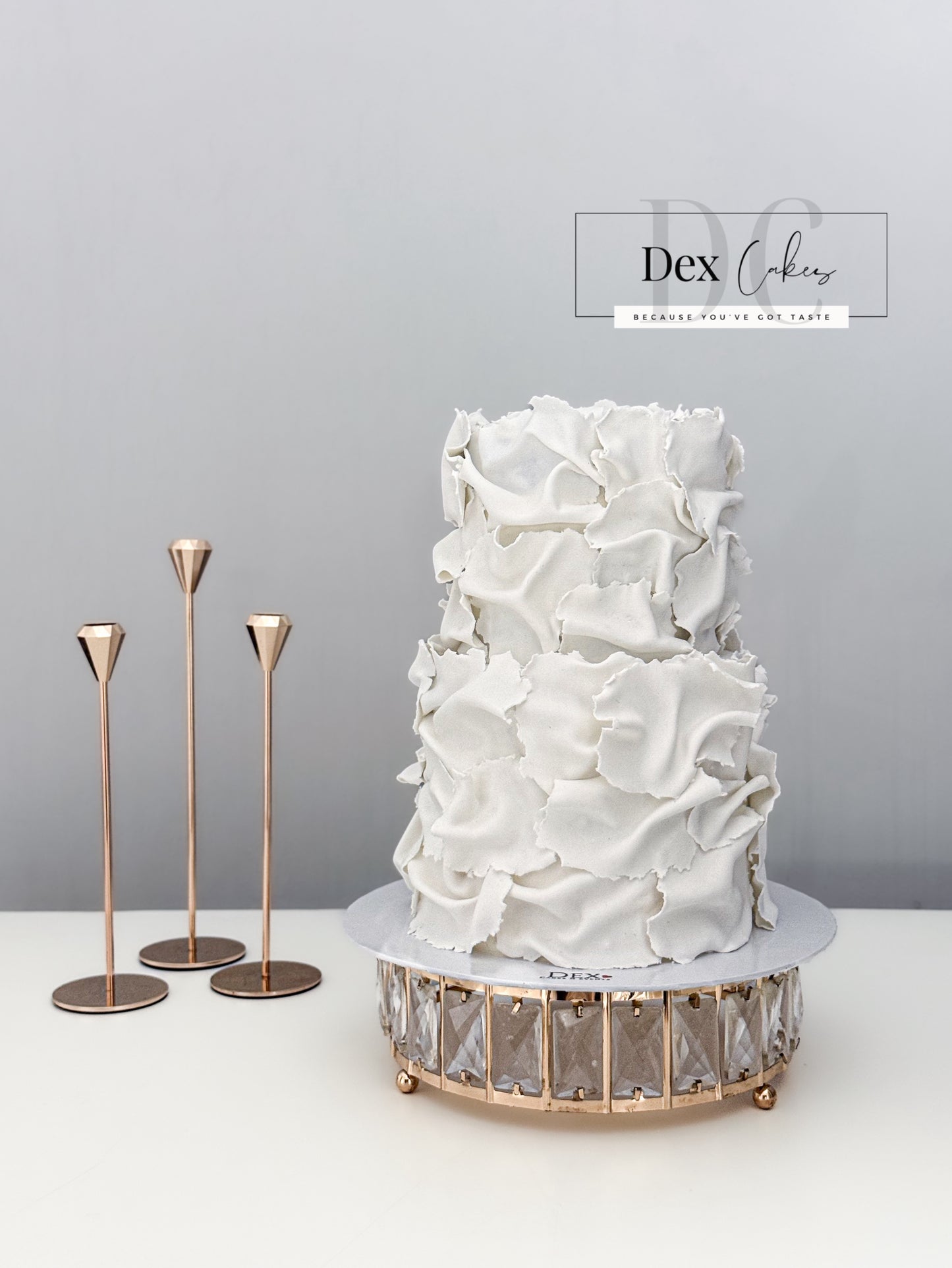 Luxury Textured Celebration Cake —2Tier