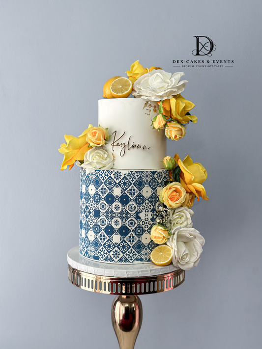 Blue & Citrus Floral